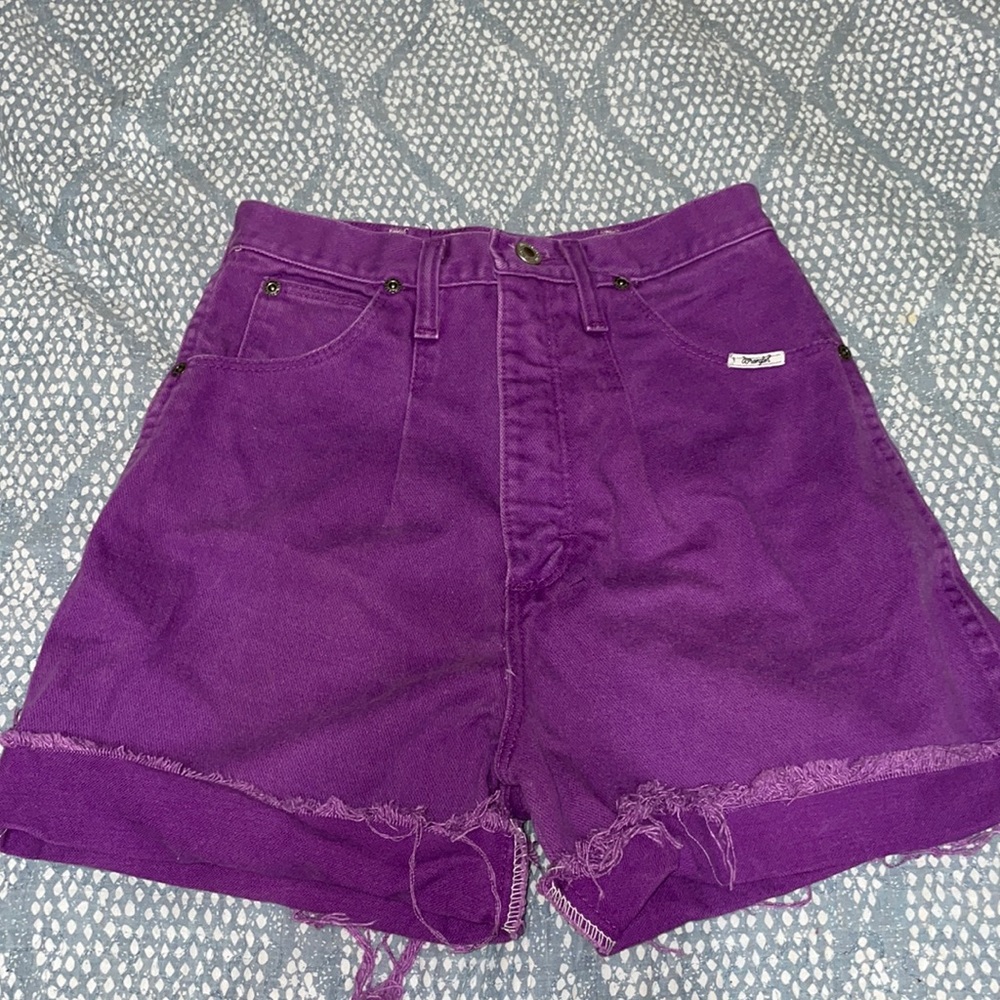 Purple Denim Vintage Wrangler cut offs.